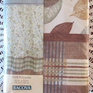 Bacova TETONS LEAF Farmhouse Fabric Shower Curtain